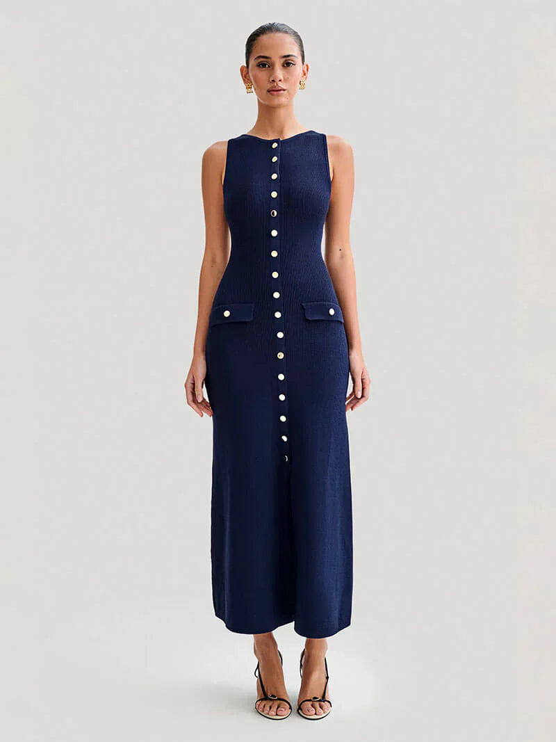 Ditton | Mouwloze Maxi-Jurk