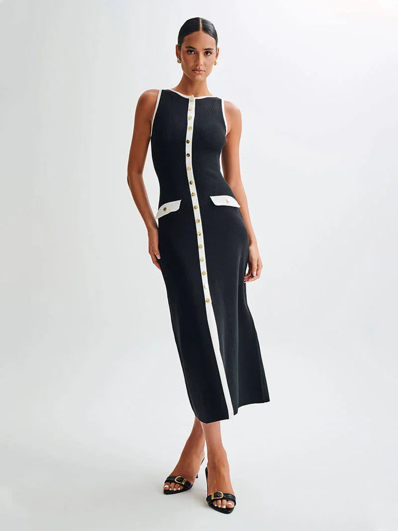 Ditton | Mouwloze Maxi-Jurk