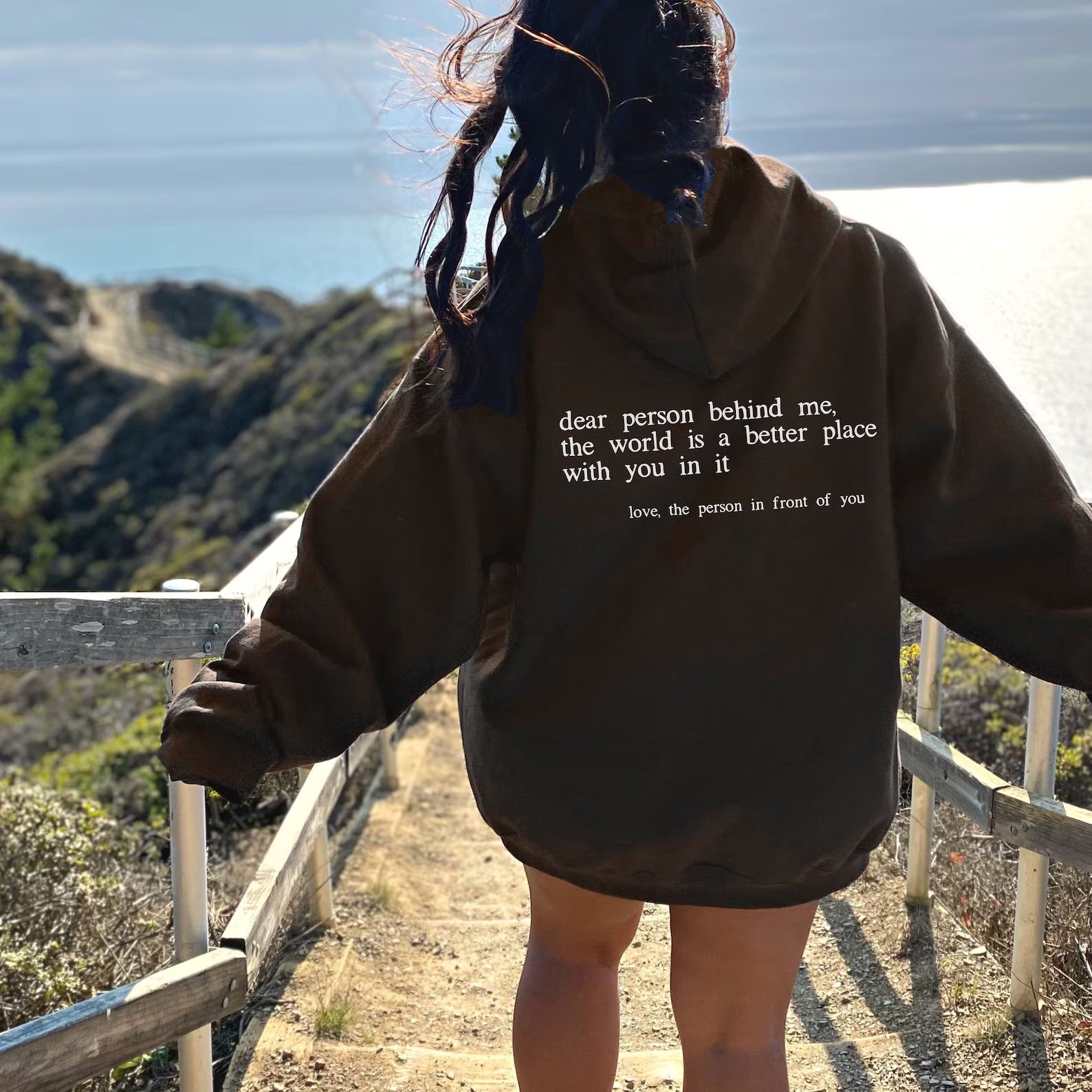 'Dear Person Behind Me' - (unisex) Positiviteits Hoodie