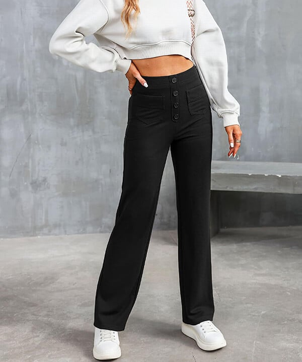 Eden™ | High-Waisted Elastische Casual Broek